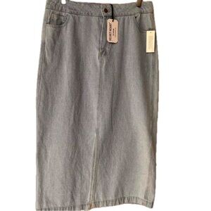 NWT Velvet Heart Light Blue Denim High Waist Long Midi Skirt Women's XL Mid-Calf